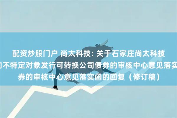 配资炒股门户 尚太科技: 关于石家庄尚太科技股份有限公司申请向不特定对象发行可转换公司债券的审核中心意见落实函的回复（修订稿）